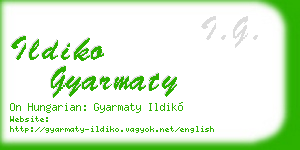 ildiko gyarmaty business card